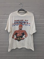 Vintage WWF Hulk Hogan T-Shirt Gr. S Weiß Deutschland Tour 1992 Original Rampage