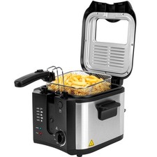 Clatronic FR 3649 Fritteuse, 1600 W, 2.5 L Füllmenge, schwarz NEU