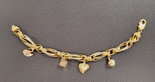 Bettelarmband mit 4 Charm-Anhängern 750/- Gelbgold - 18,8 Gramm