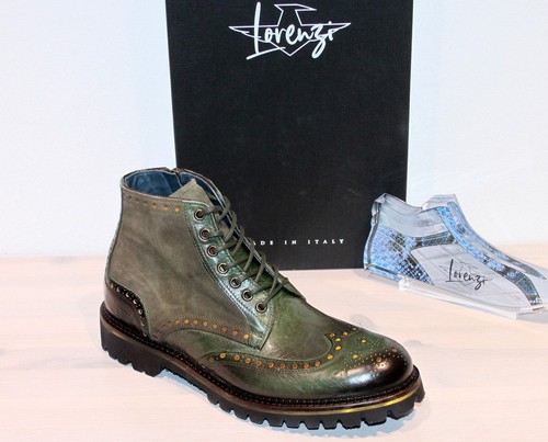 Lorenzi leder boots schnürer - leder-boots,