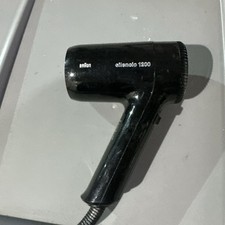 VINTAGE BRAUN 4583 SILENCIO HAARTROCKNER 1200W schwarz funktionstüchtig Reise Ref C25 