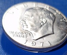 1971 S IKE SILBER EISENHOWER DOLLAR RAR BANKFRISCH UNZ,1970 D 25 CENT QUARTER..