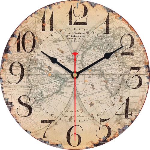 Wanduhr vintage 20cm holz - 20cm,
