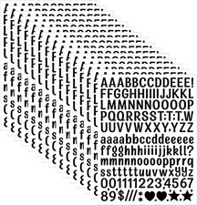 15 Blätter Buchstaben