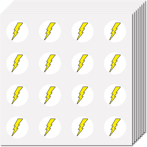 128 stück blitz - blitz, aufkleber