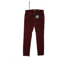 Exit Brooklyn Damen Samt Nicki stretch Jeans Hose Chino Skinny W28 L30 Bordeaux.