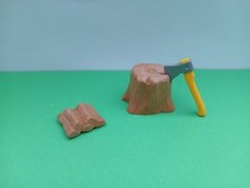 PLAYMOBIL Puppenhaus KAMINZIMMER - BAUMSTAMM AXT und HOLZ als ZUBEHÖR z. KAMIN