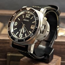 SEIKO Mod PAM Submersible, Leder und FKM Strap, Box, NH35  