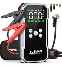 YUSMAN Tragbares Auto-Starthilfegerät 6000 A 12 V Batterie-Booster | Luftkompres