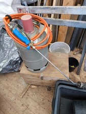 Gasflasche 11kg fast voll+Brenner , für Bitumenschweißbahn oder Unkraut 
