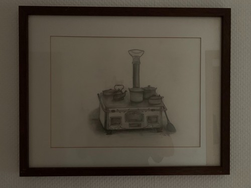 Bleistiftzeichnung signiert