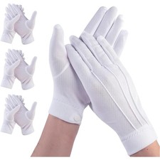 4 Paar Weiße Handschuhe aus