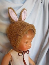 OSTERHASE Mütze braun Webpelz