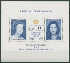 Monaco 1989 25 Jahre Fürstin Gracia-Stiftung Block 46 postfrisch (C91343)