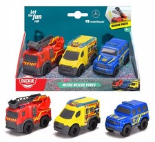 Rettungsfahrzeuge 3er Pack 9cm