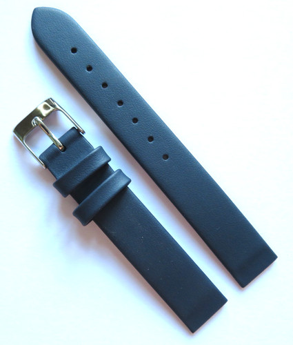 Uhrband leder blau mm - uhrband,