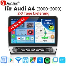 10.1 DAB+ Android14 Autoradio Für Audi A4 8E 8H B6 B7 2000-2009 Carplay GPS Navi