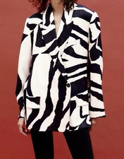 Zara zebra Leinen Blazer