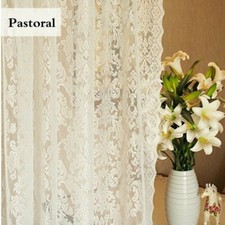 Barock Spitze Voile Vorhangschal Blumen Netz Fenster Drapiert Organizer Dekor