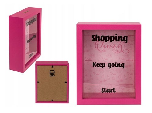 Holz spardose rosa - rosa, shopping