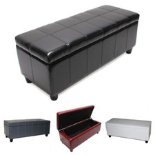 Bank Sitzbank MIT Aufbewahrung Kriens Leder + Kunstleder 112x45x45cm