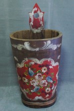 BUTTERFASS BAUERNMALEREI SCHIRMSTÄNDER AUS HOLZ