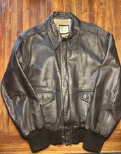 US Fliegerjacke A2 Pilotenjacke (Replika) Leder dunkelbraun Gr. S