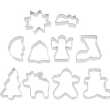 Weihnachten Plätzchen Ausstecher Set 10-teilig Keksausstecher Backen Formen