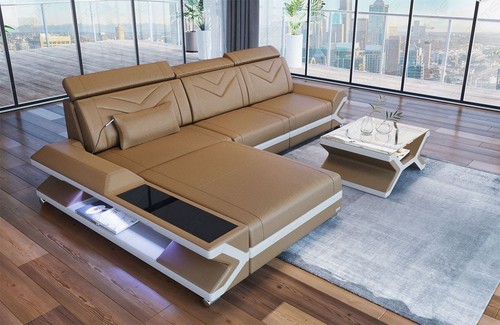 Leder ecksofa couch ledersofa - ecksofa,