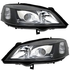 Scheinwerfer für Opel Astra G Schwarz Projektor Xenon Look Halogen links rechts