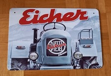 Werbe Blechschild EICHER Traktor 20x30 cm
