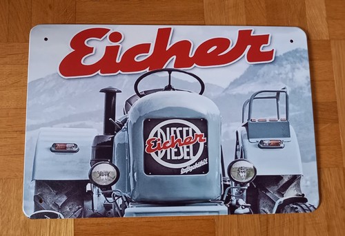 Werbe blechschild eicher - blechschild,