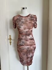 Bodycon Strandkleid Überwurf Kleidchen Midi kleid S M Figurbetont Lang Braun