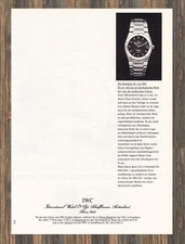 IWC Ingenieur SL - Reklame Werbeanzeige Original-Werbung 1985