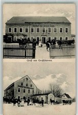13552459 - 9204 Grossschirma Winter Gasthaus Pferdeschlittenn Freiberg LKR 1912