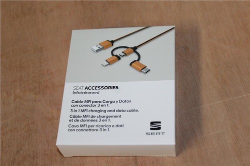 Seat ladekabel passend - 3-in-1, ladekabel,