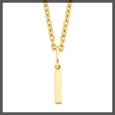Goldkette - Collier Bar - 38-43 cm - Trend-Halskette - Gelbgold 585 