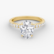 2 Karat ovaler Diamantring Lab