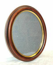 Ovaler Rahmen In Antikem Nussbaum Mit Goldrand 18 X 24 Zentimeter Neu