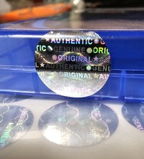 Hologramm Aufkleber Rund 20mm 3D Original Garantie Sicherheitssiegel Sealed