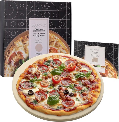 Gourmeo pizzastein rund - pizzastein,