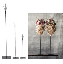 NaDeco Metallständer Dreizack in Schwarz, 45-90 cm | Metallsockel | Dekoständer 