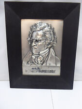 F. Schubert altes Metallrelief Wandrelief 3D Relief Wandbild