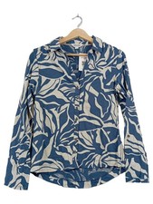 White Stuff Damen Hemdbluse Langarm Baumwolle Floral Mehrfarbig S