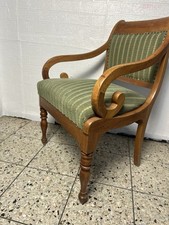 Antik alt Empire Biedermeier Ohrenbackensessel  Federkern Sessel England Armlehn