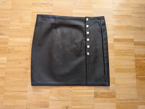 Damen echtleder mini rock - echtleder,