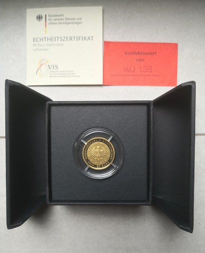 Euro gold 2017 - gold, lutherrose