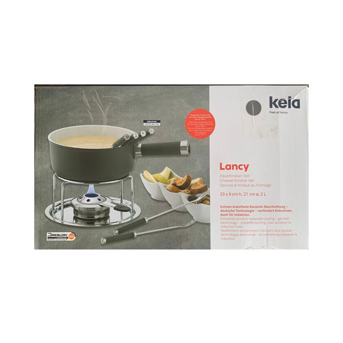 Käsefondue set aluguss - käsefondue, set,