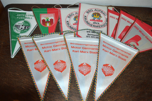 Konvolut ddr fußball wimpel - fußball,