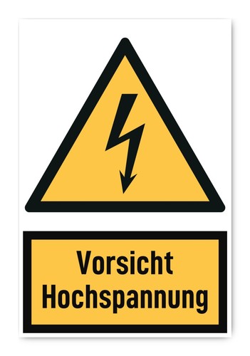 Vorsicht hochspannung - vorsicht,